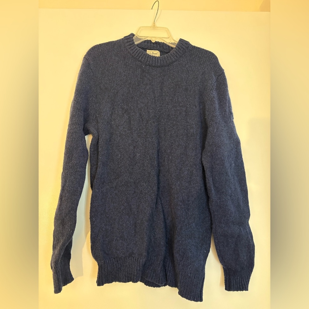 L.L. Bean Men's Deep Blue Crewneck Sweater